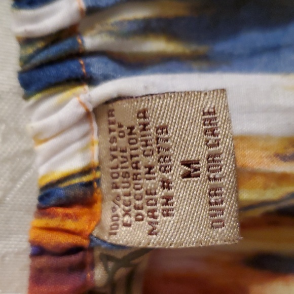 SZ. MEDIUM WOMEN'S ART AND SAND MULTICOLORED TOP - Picture 3 of 5